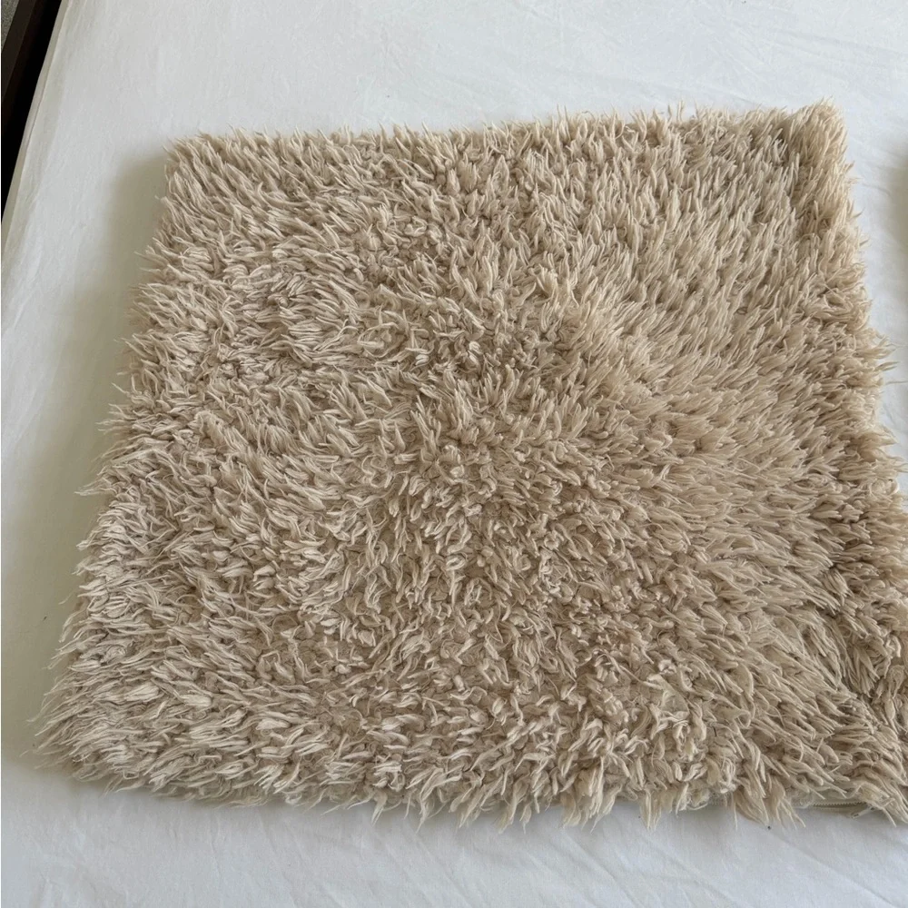 Pottery Barn Plush Faux Fur Pillow Cover 24x24
